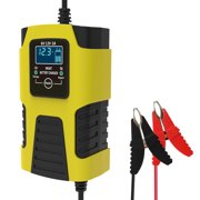 Charger, 6V 12V 2A 3-stage Automatic Smart Battery Charger Multi-function Car Battery Charger Intelligent Fast Power Charging Pulse Repair Charger with Digital LCD Display