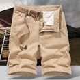 thumbnail image 2 of DPTALR Pantalon Cargo Mi-Long pour Hommes Coupe Régulière Classique Salopettes pour Hommes Shorts d'Été pour Hommes, 2 of 3