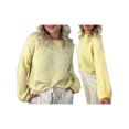 thumbnail image 2 of Honganda Pull Ample d'Automne pour Femmes Motif Léopard Manches Longues Tricot, 2 of 8