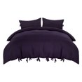 thumbnail image 1 of Unique Bargains Ensemble de Housse de Couette en Polyester Brossé 110 G/m2 Ensemble de Literie avec Nœud Papillon, 3 Pcs,, 1 of 9