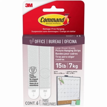 Command 15 lb White Picture Hanging Strips, 6 Pairs