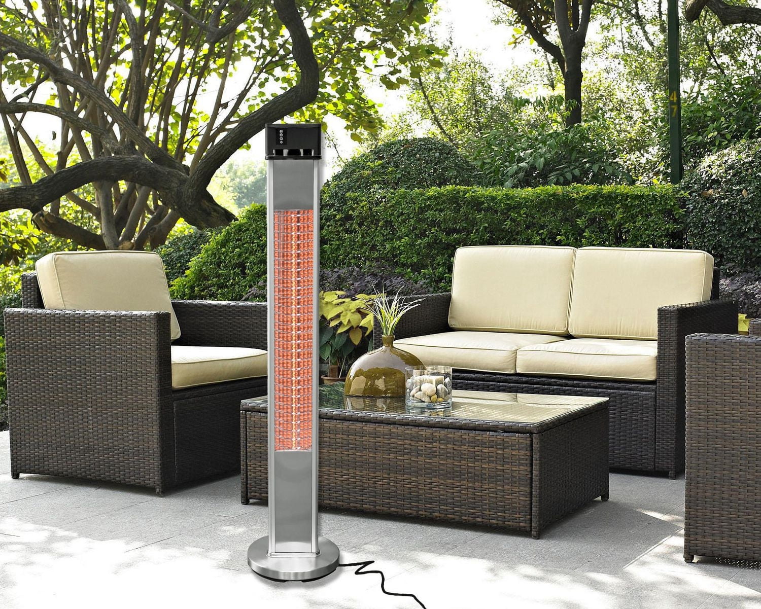 Chaufferette patio éléctrique infrarouge sur pied d'ENERG+ HEA-215110CVR