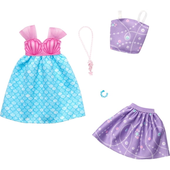 Barbie Tenues Coffret de 2 tenues à thème de sirène et acc.
