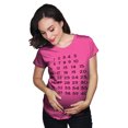 thumbnail image 2 of T-shirt de Maternité avec Calendrier, Compte à Rebours, Grossesse, Annonce de Bébé à Marquer (Rose Chiné) - TG, 2 of 3