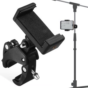 1 Set Mic Stand Phone Holder Adjustable Phone Holder Microphone Stand Phone Clip