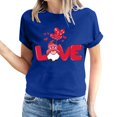 thumbnail image 2 of Pisexur T-shirt de la Saint-Valentin Haut T-shirt de la Saint-Valentin pour Femme Amour Imprimé T-shirt à Manches Courtes Haut à Manches Courtes Col Rond Haut/chemise, 2 of 5