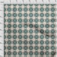 thumbnail image 3 of oneOone Georgette Viscose Tan Fabric Floral & Tiles Moroccan Craft Projects Decor Fabric Printed By The Meter 42 Inch Wide, 3 of 4
