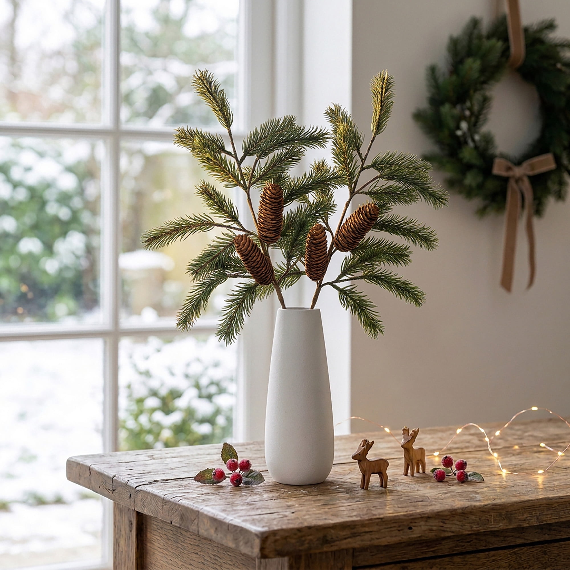Holiday Time 21-inch Christmas Artificial Western Pick, Holiday Decoration Pick
