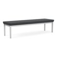 thumbnail image 1 of Lenox Steel Reception Waiting Room 3-Seat Bench / Silver Steel / Dark Gray, 1 of 5