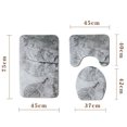 thumbnail image 2 of Coofit 3PCS Bath Rug Set Vintage Print Decorative Non-slip Toilet Rug Toilet Lid Cover, 2 of 5