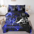 thumbnail image 1 of Erosebridal Sports Rugby Bedding King Size, Soccer Football Bed in a Bag King size, Square Geometric Decor, Reversible, 1 of 5
