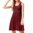thumbnail image 5 of B91xZ Womens 2024 Robes Maxi Fendues Sans Manches Robe de Plage d'Été avec Poches, S de Vin, 5 of 5