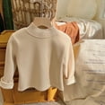 thumbnail image 2 of Chemises Garçons Automne Hiver Col Trutle à Manches Longues Pull Basique Blanc 5-6 Ans, 2 of 6