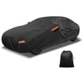 thumbnail image 1 of Unique Bargains Car Cover 210D-PU Oxford Outdoor Full Car Cover All Weather Waterproof Windproof Sun Protection with Driver Door Zipper Black for Kia Rio Sedan, 1 of 8