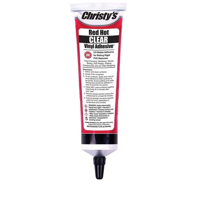 Christys 4001515 Adhésif Transparent Red Hot de 5,25 oz pour PVC et Vinyle