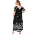 thumbnail image 2 of Pyjama en Coton à Imprimé Floral Longue Taille pour Femmes - 5X, 2 of 5