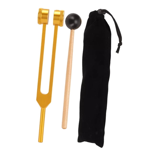 Milaget Tuning Fork Aluminum Alloy Practical Durability Premium Portable with Mallet Gold