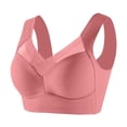 thumbnail image 5 of Hjtefg Plus Size Strapless Bra - Thin Wireless Comfort, Side Support & Lift for Large Chest,Color: T1-Brick Red Size: 6XL, 5 of 5