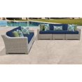 thumbnail image 2 of Coast 5 Piece Outdoor Wicker Patio Furniture Set in Navy, 2 of 2