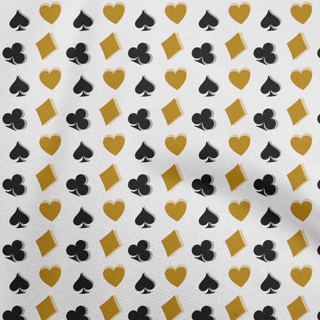 oneOone Velvet Brown Fabric Poker Card Craft Projects Decor Fabric Printed By The Yard 58 Inch Wide
