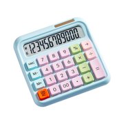 Yrmaups Desktop Calculator, 12-Digit Large LCD Display Calculator for Office, Candy Color Push Button Calculator forSchool, Electronic Adding Machine