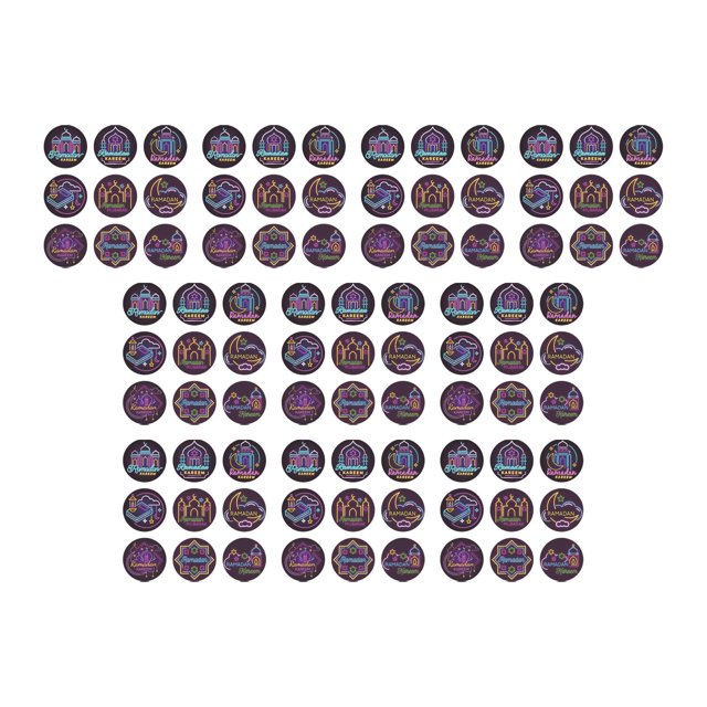 simhoa Multipurpose Eid Mubarak Stickers Labels Diary Stickers for Banquet Party Events I