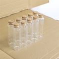 thumbnail image 1 of Empty Mini Bottle with Cork Stopper 50ml Glass Jars Idea for Wedding Small Wishing Bottles ！, 1 of 4