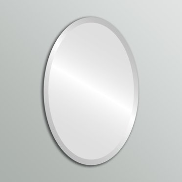 OVALCREST - 20" x 30" Clare Oval Frameless Beveled Mirror