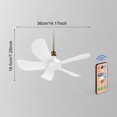thumbnail image 2 of Vis E27 Ventilateur à 5 Pales Lumière Silencieux Vent Fort à Intensité Réglable, 2 of 7
