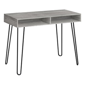 Monarch Specialties Computer Desk, Home Office, Laptop, Left, Right Set-up, Storage Drawers, 40"l, Work, Metal, Laminate, Grey, Black, Contemporary, Modern