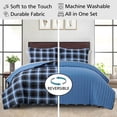 thumbnail image 4 of Mainstays All in One Lightweight Quilt Set and Sheet Set -7 Piece, Full, Blue Plaid, 4 of 13