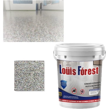 Revêtement de Plancher Époxy Effet Marbre à Haute Brillance, Revêtement de Plancher Époxy Fini Marbre à Haute Brillance, Peinture de Plancher Époxy, Pintura Epoxica Para Pisos, Peinture de Plancher de Garage, Peinture de Plancher de sous-Sol (Couleur)