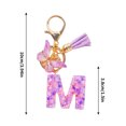 thumbnail image 3 of TopLLC Tools&Home Improvement Initial Letter Keychains For Women Tassel Purple Cute Car Keychain For Wallet Backpack Bag A chopper, 3 of 4