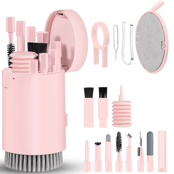 6-in-1 Electronics Cleaning Kit with Vacuum & Brushes for Phones, Keyboards, Cameras & Headphones, Portable Case
