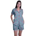 thumbnail image 1 of Moomaya Sleep Sets For Women With Shorts Pj Printed Short Sleeve Sleep Tops, 1 of 6