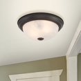 thumbnail image 2 of Yosemite Home Decor 2 Lights Flush Mount in Oil Rubbed Bronze with Marble Glass, 2 of 3
