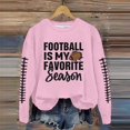 thumbnail image 2 of WEAIXIMIUNG Sweatshirts pour Femmes Pull à Manches Longues Hoodies Femmes Sweatshirts à Manches Longues Col Rond Décontracté Football Graphique Imprimé Pull Léger Sweatshirts Blouse Top, 2 of 4