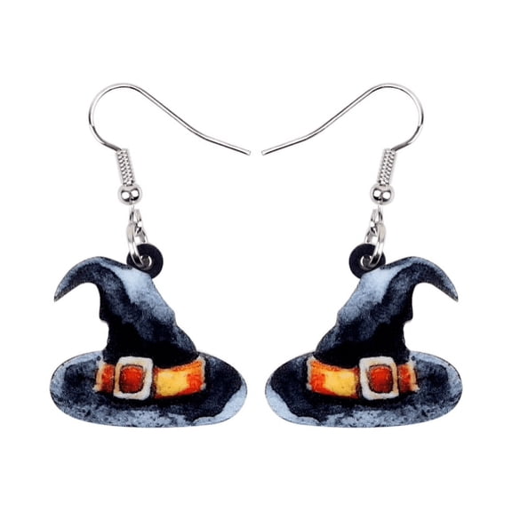 Don’t Ask Women’s Black Witch’s Hat Acrylic Drop Earrings