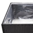 thumbnail image 3 of vidaXL Garden Planter Black 80x80x40 cm Poly Rattan, 3 of 4