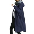 thumbnail image 1 of CAROOTU Women Windbreaker Jacket Casual Loose Button Pockets Hooded Windproof, 1 of 6