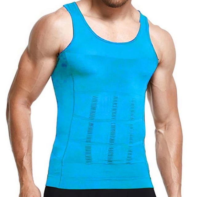 Haut Gainant pour Homme - Amincissant, Nylon Spandex, Col Rond - Usage Quotidien & Musculation