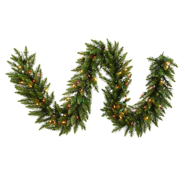 Vickerman Guirlande de Noël Artificielle Pré-Éclairée 14 Pouces, Verte
