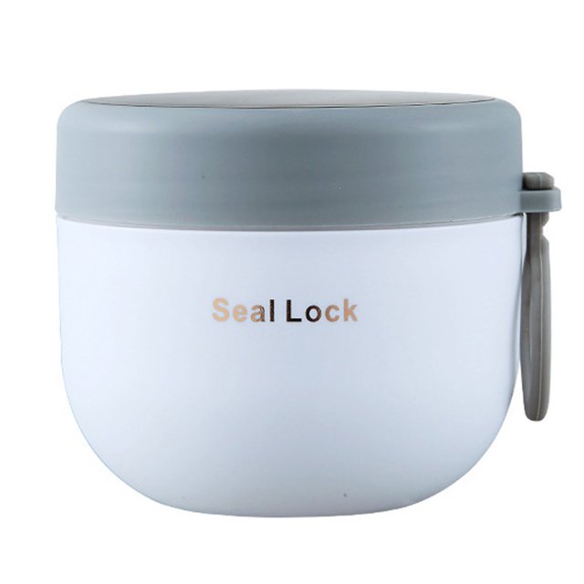 Tasse à Soupe 600ml Étanche Grande Capacité en Acier Inoxydable à Double Paroi Isolée sous Vide pour École