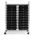thumbnail image 1 of Topbuy Chariot de Rangement Roulant à 20 Tiroirs avec Dessus Organisateur Noir, 1 of 5