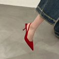 thumbnail image 4 of Talons Hauts Rouges Aguichant pour Femmes 2024 Nouvelles Sandales d'Été à Brides pour Femmes Sandales Confortables à Bout Pointu pour Femmes Chaussures à Talon Aiguille Mode, 4 of 6