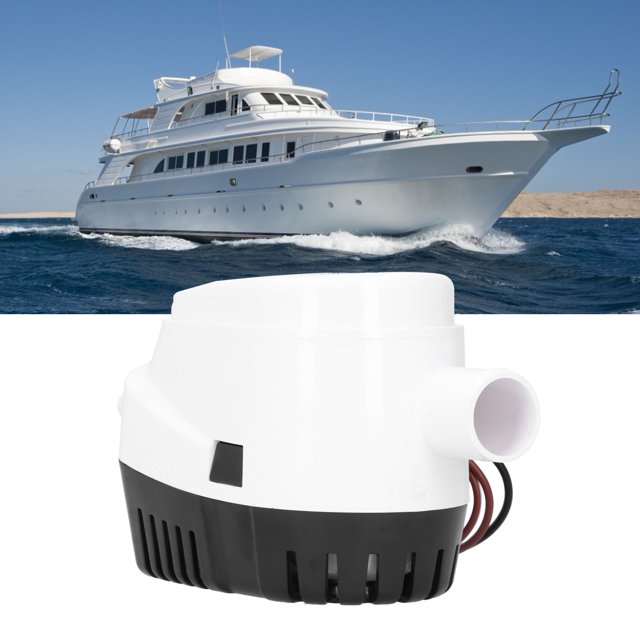 Aramox Auto Bilge Pump, 12V 1100GPH Automatic Submersible Boat Bilge Water Pump High Efficiency Built-In Float Switch