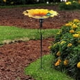 thumbnail image 2 of Angelo Décor Sunflower Glass Birdbath with Stake, 2 of 2