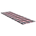 thumbnail image 2 of vidaXL Sun Lounger Cushion Red Check Pattern 200x60x3cm Oxford Fabric, 2 of 5