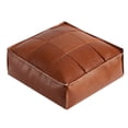 thumbnail image 2 of Housse de Pouf Ottomane Polyvalente en Similicuir 17,7 Pouces Carrée Non Rembourrée Coussin de Sol Rangement Repose-Pieds pour Usage Intérieur Extérieur Bricolage Remplissable Housse de Coussin de Siège en Cuir Sans Bourre Incluse, 2 of 6