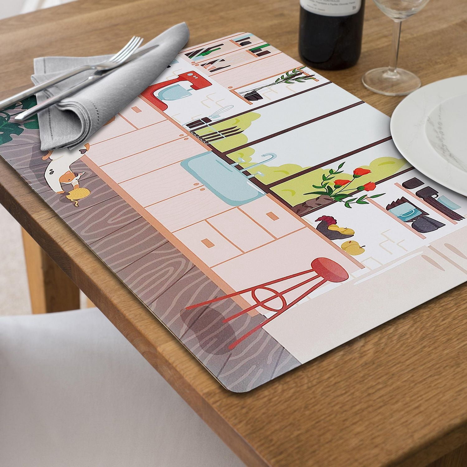 Cat De Lieux En Plastique Dans La Cuisine 12 X 18 - Ensemble De 12